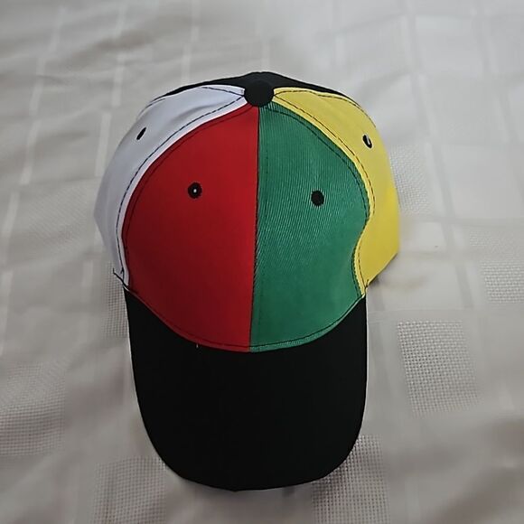 Colorful Men's Baseball Cap One Size Black, Green, Red, Yellow & White - Picture 9 of 16